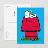 Peanuts | Snoopy & Woodstock Hondenhok Briefkaart (Voorkant / Achterkant)