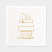 Peanuts | Snoopy & Woodstock Hondenhok Folie Servetten (Voorkant)