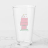 Peanuts | Snoopy & Woodstock Hondenhok Glas (Achterkant)