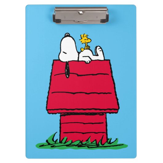 Peanuts | Snoopy & Woodstock Hondenhok Klembord (Voorkant)