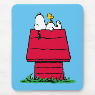Peanuts   Snoopy & Woodstock Hondenhok Muismat