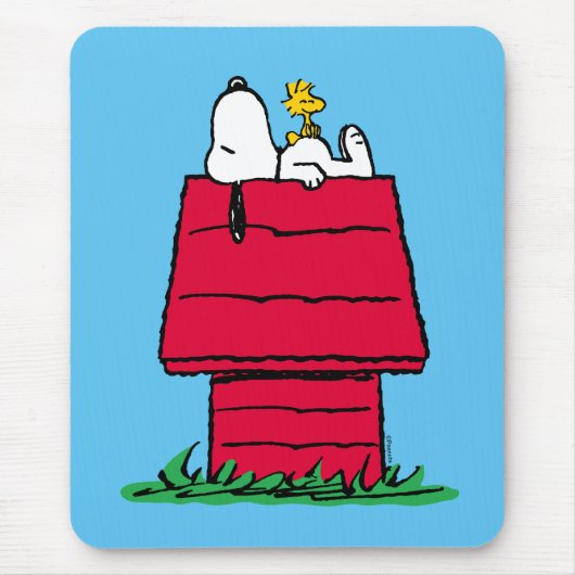 Peanuts | Snoopy & Woodstock Hondenhok Muismat (Voorkant)