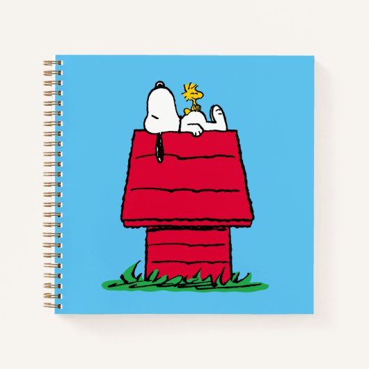 Peanuts | Snoopy & Woodstock Hondenhok Notitieboek (Voorkant)