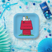 Peanuts | Snoopy & Woodstock Hondenhok Papieren Bordje (Feest)