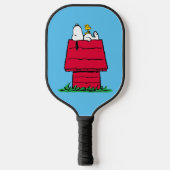 Peanuts | Snoopy & Woodstock Hondenhok Pickleball Paddle (Voorkant)