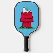 Peanuts | Snoopy & Woodstock Hondenhok Pickleball Paddle (Achterkant)