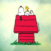 Peanuts | Snoopy & Woodstock Hondenhok Raamsticker (Vel 3)