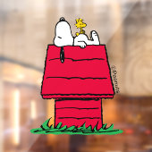 Peanuts | Snoopy & Woodstock Hondenhok Raamsticker (Vel 2)