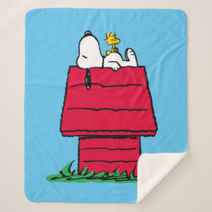 Peanuts   Snoopy & Woodstock Hondenhok Sherpa Deken