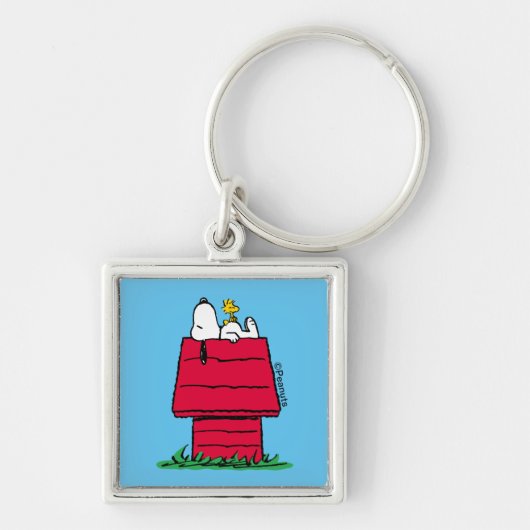 Peanuts | Snoopy & Woodstock Hondenhok Sleutelhanger (Voorkant)