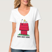 Peanuts | Snoopy & Woodstock Hondenhok T-shirt (Voorkant)
