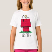 Peanuts | Snoopy & Woodstock Hondenhok T-shirt (Voorkant)