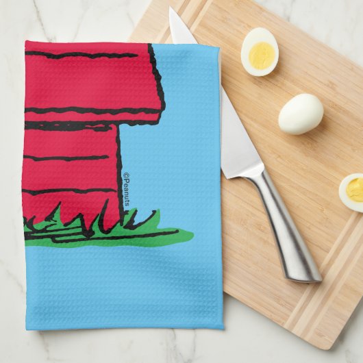 Peanuts | Snoopy & Woodstock Hondenhok Theedoek (Quarter Fold)