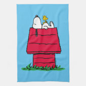 Peanuts | Snoopy & Woodstock Hondenhok Theedoek (Verticaal)