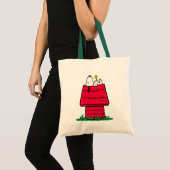 Peanuts | Snoopy & Woodstock Hondenhok Tote Bag (Voorkant (product))