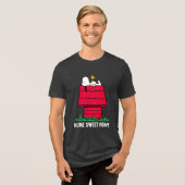 Peanuts | Snoopy & Woodstock Hondenhok Tri-Blend Shirt (Voorkant volledig)