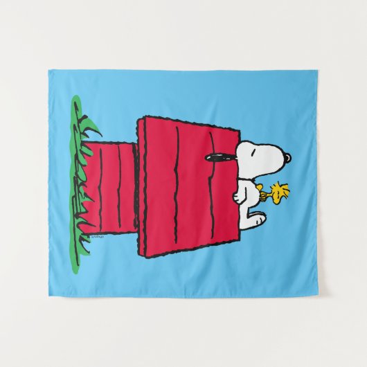 Peanuts | Snoopy & Woodstock Hondenhok Wandkleed (Voorkant (horizontaal))