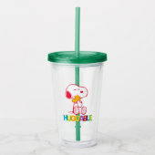 Peanuts | Snoopy & Woodstock Huggable Acryl Drinkbeker (Voorkant)