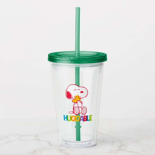 Peanuts | Snoopy & Woodstock Huggable Acryl Drinkbeker (Voorkant)