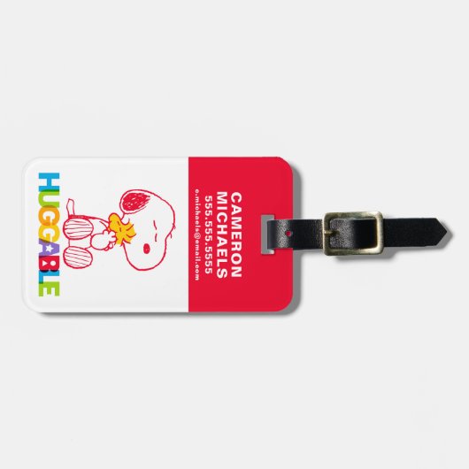 Peanuts | Snoopy & Woodstock Huggable Bagagelabel (Voorkant horizontaal)