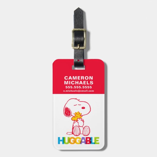 Peanuts | Snoopy & Woodstock Huggable Bagagelabel (Voorkant verticaal)