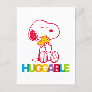 Peanuts   Snoopy & Woodstock Huggable Briefkaart