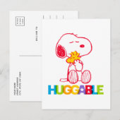 Peanuts | Snoopy & Woodstock Huggable Briefkaart (Voorkant / Achterkant)