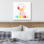 Peanuts | Snoopy & Woodstock Huggable Canvas Afdruk (Insitu (Slaapkamer))