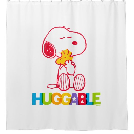Peanuts | Snoopy & Woodstock Huggable Douchegordijn (Voorkant)