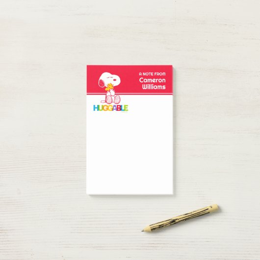 Peanuts | Snoopy & Woodstock Huggable Post-it® Notes (Op bureau)