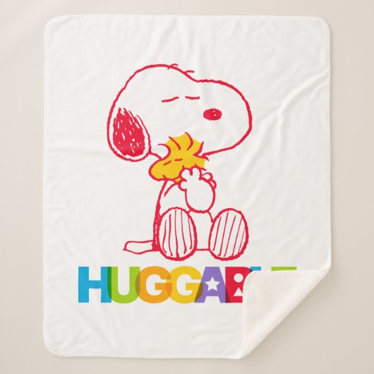 Peanuts | Snoopy & Woodstock Huggable Sherpa Deken (Voorkant)