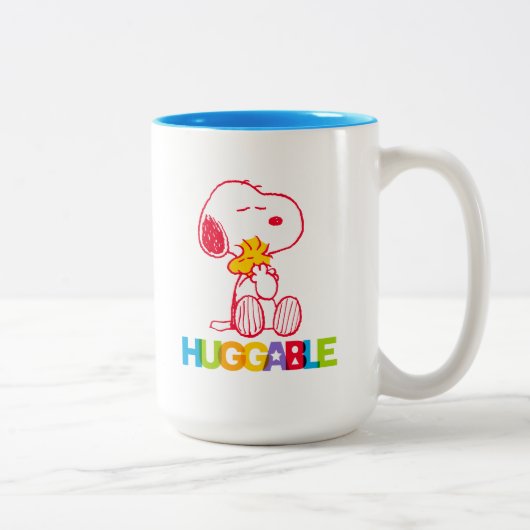 Peanuts | Snoopy & Woodstock Huggable Tweekleurige Koffiemok (Rechts)
