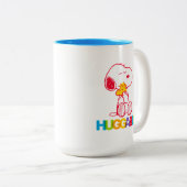 Peanuts | Snoopy & Woodstock Huggable Tweekleurige Koffiemok (Voorkant rechts)