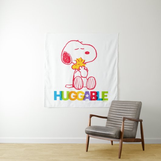 Peanuts | Snoopy & Woodstock Huggable Wandkleed (In situ)