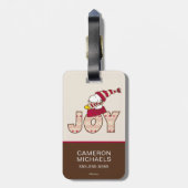 Peanuts | Snoopy & Woodstock Joy Sled Ride Bagagelabel (Achterkant verticaal)