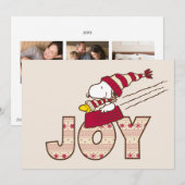 Peanuts | Snoopy & Woodstock Joy Sled Ride Feestdagenkaart (Voorkant / Achterkant)