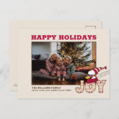 Peanuts | Snoopy & Woodstock Joy Sled Ride Feestdagenkaart (Voorkant / Achterkant)