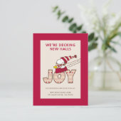 Peanuts | Snoopy & Woodstock Joy Sled Ride Feestdagenkaart (Staand voorkant)