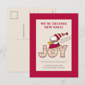 Peanuts | Snoopy & Woodstock Joy Sled Ride Feestdagenkaart (Voorkant / Achterkant)