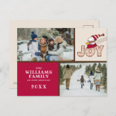 Peanuts | Snoopy & Woodstock Joy Sled Ride Feestdagenkaart (Voorkant / Achterkant)