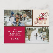 Peanuts | Snoopy & Woodstock Joy Sled Ride Feestdagenkaart (Voorkant)