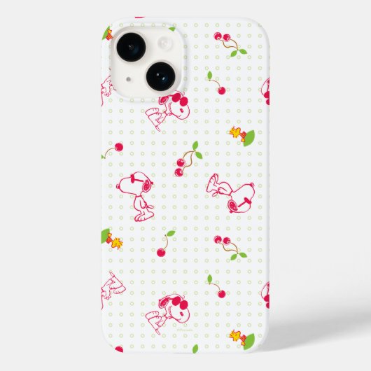 Peanuts | Snoopy & Woodstock Kersenpatroon Case-Mate iPhone Case (Achterkant)