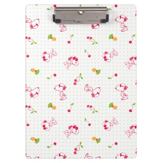 Peanuts | Snoopy & Woodstock Kersenpatroon Klembord (Voorkant)