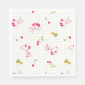 Peanuts | Snoopy & Woodstock Kersenpatroon Servet (Voorkant)