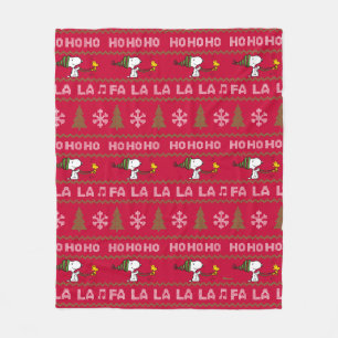 Peanuts Snoopy & Woodstock Kersttrui Fleece Deken