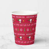 Peanuts | Snoopy & Woodstock Kersttrui Papieren Bekers (Achterkant)