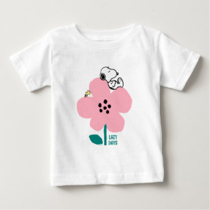 Peanuts Snoopy & Woodstock Nap op roze bloem