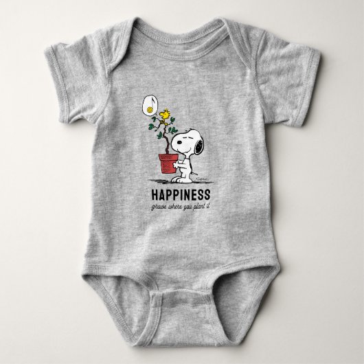 Peanuts | Snoopy & Woodstock Plant A Tree Romper (Voorkant)