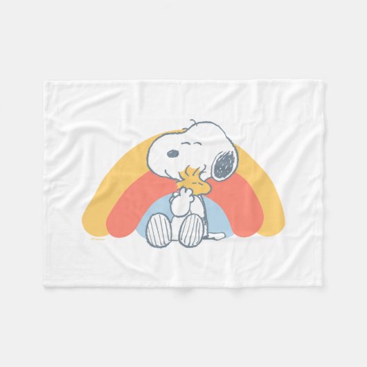 Peanuts | Snoopy & Woodstock Rainbow Baby Fleece B (Voorkant (Horizontaal))