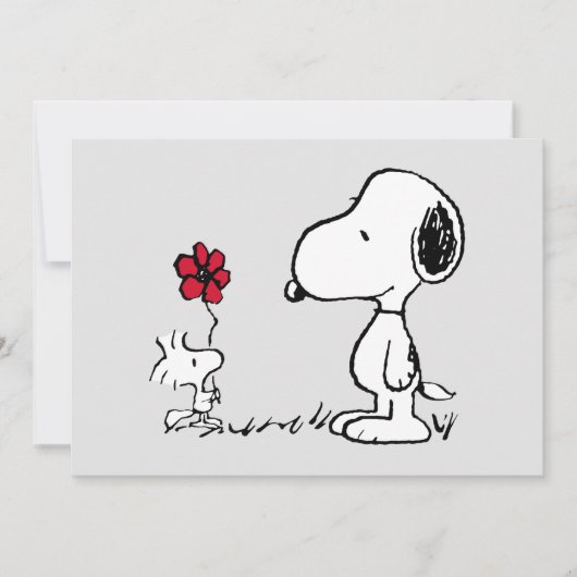 Peanuts | Snoopy & Woodstock Red & Black Kaart (Voorkant)